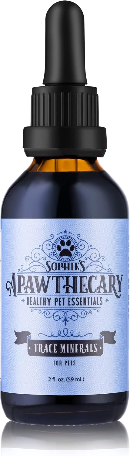 Sophie’s Apawthecary Trace Minerals for Pets – 70+ Essential Minerals with Fulvic Acid – 60 mL Liquid Supplement - görsel 1