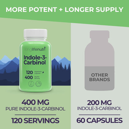 LongLifeNutri Indole-3-Carbinol 400mg - 120 – Anyone with a diet low in cruciferous vegetables: For those who – Image 3