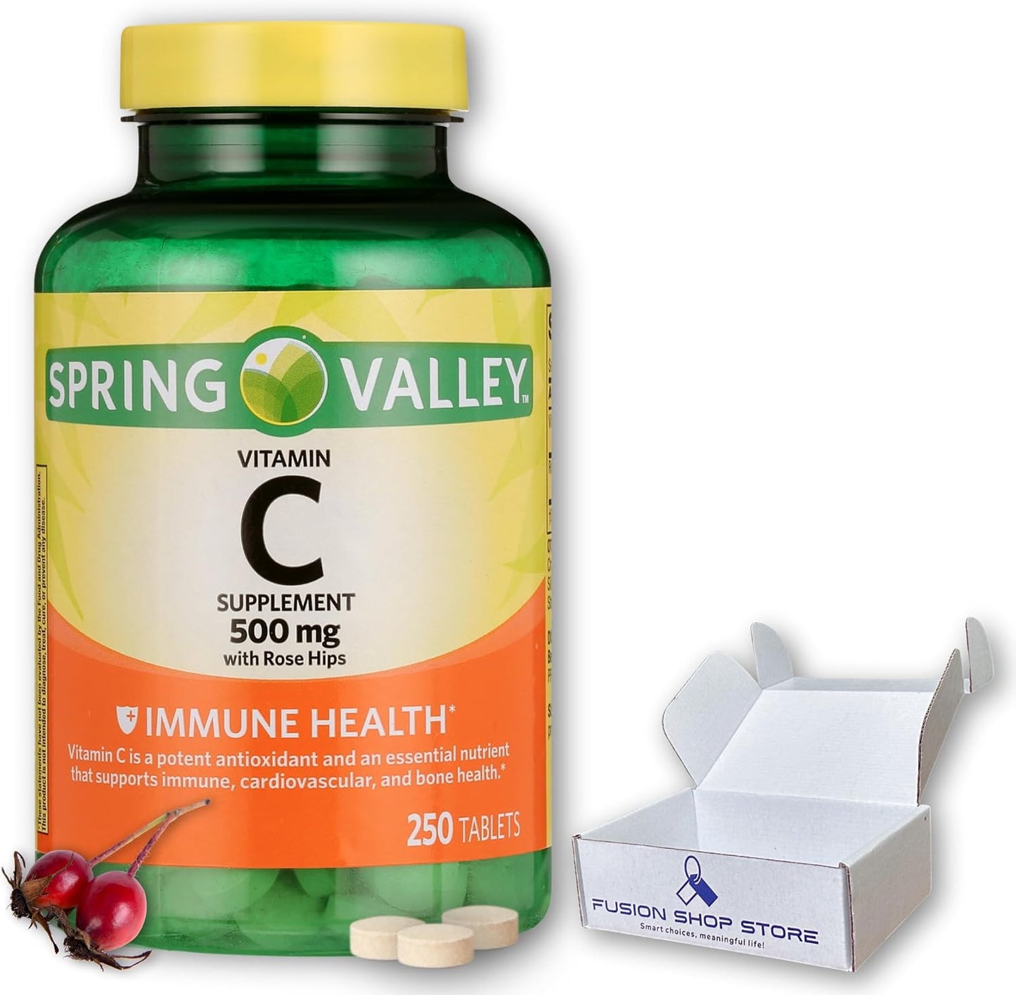 Vitamin C 500mg with Rose Hips, 250 Tablets - görsel 1