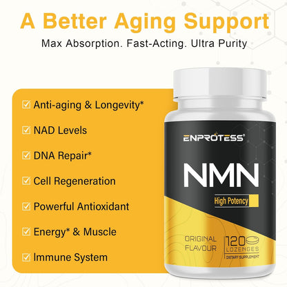 Enprotess Sublingual NMN 500mg Lozenges – 240 Count (240-Day Supply)