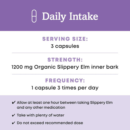Oregon's Wild Harvest Slippery Elm Herbal Supplement Organic Vegan Capsules - 180 Count – Image 5