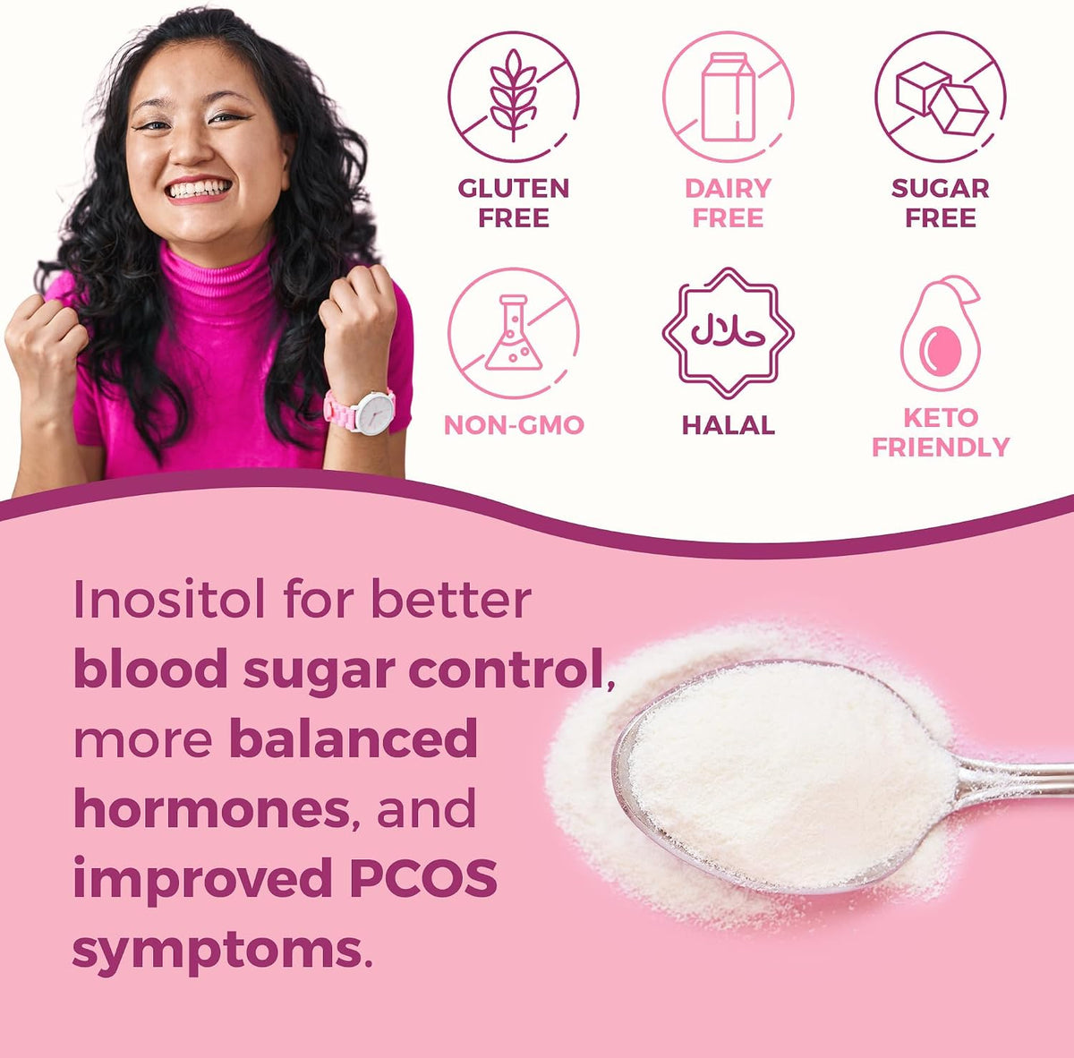 VITA-PCOS 40:1 Myo & D-Chiro Inositol Powder – 2000mg Myo & 50mg D-Chiro, 180 Serves – Image 4