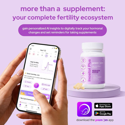 Premom Inositol Plus - 2,000mg Myo-Inositol – Myo-Inositol & D-Chiro Inositol (40:1): This ratio is key for – Image 9