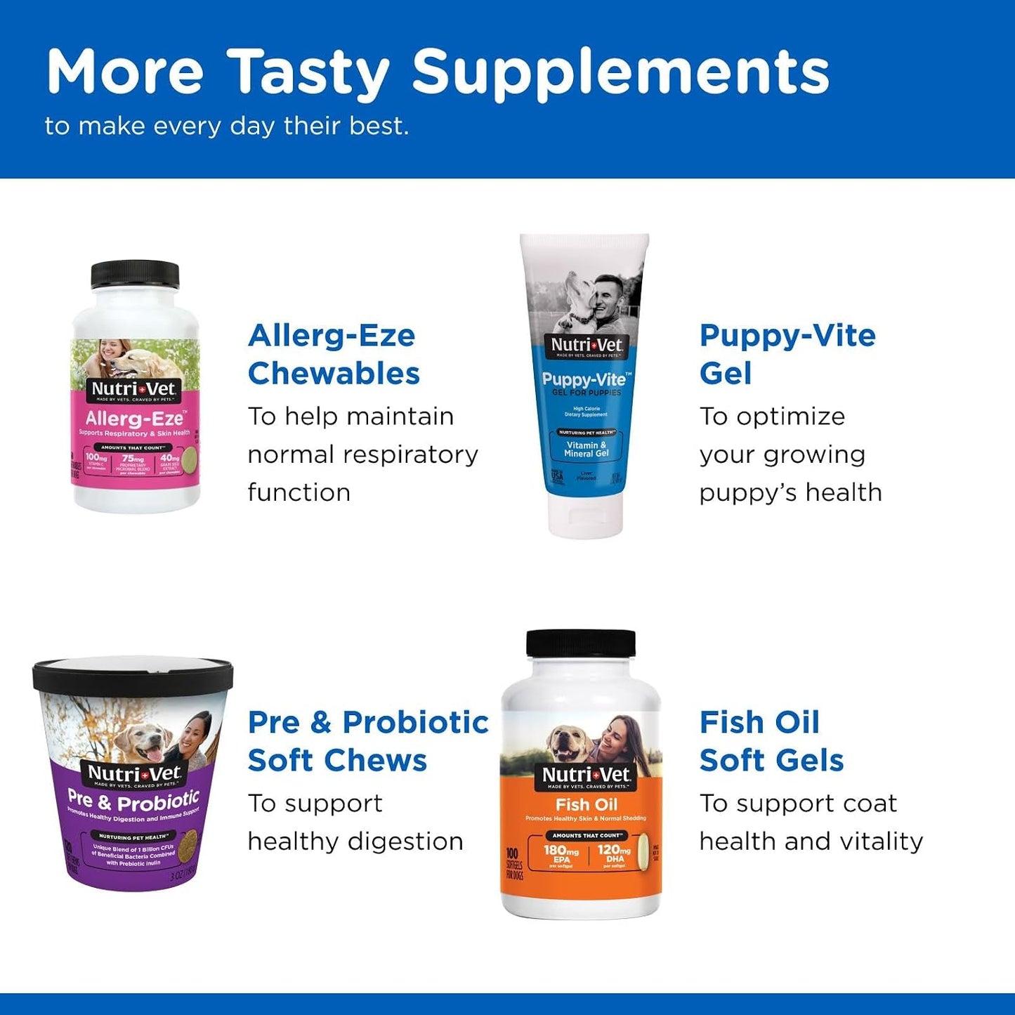Nutri-Vet Puppy-Vite Chewables for Puppies - Daily Dog Multivitamin with Essential Nutrients, 60 Chewables - görsel 6