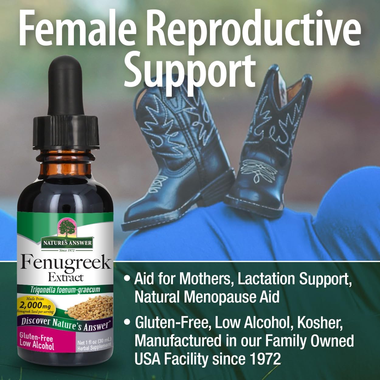 Nature's Answer Fenugreek Seed Extract – Liquid, 30 ml - görsel 3