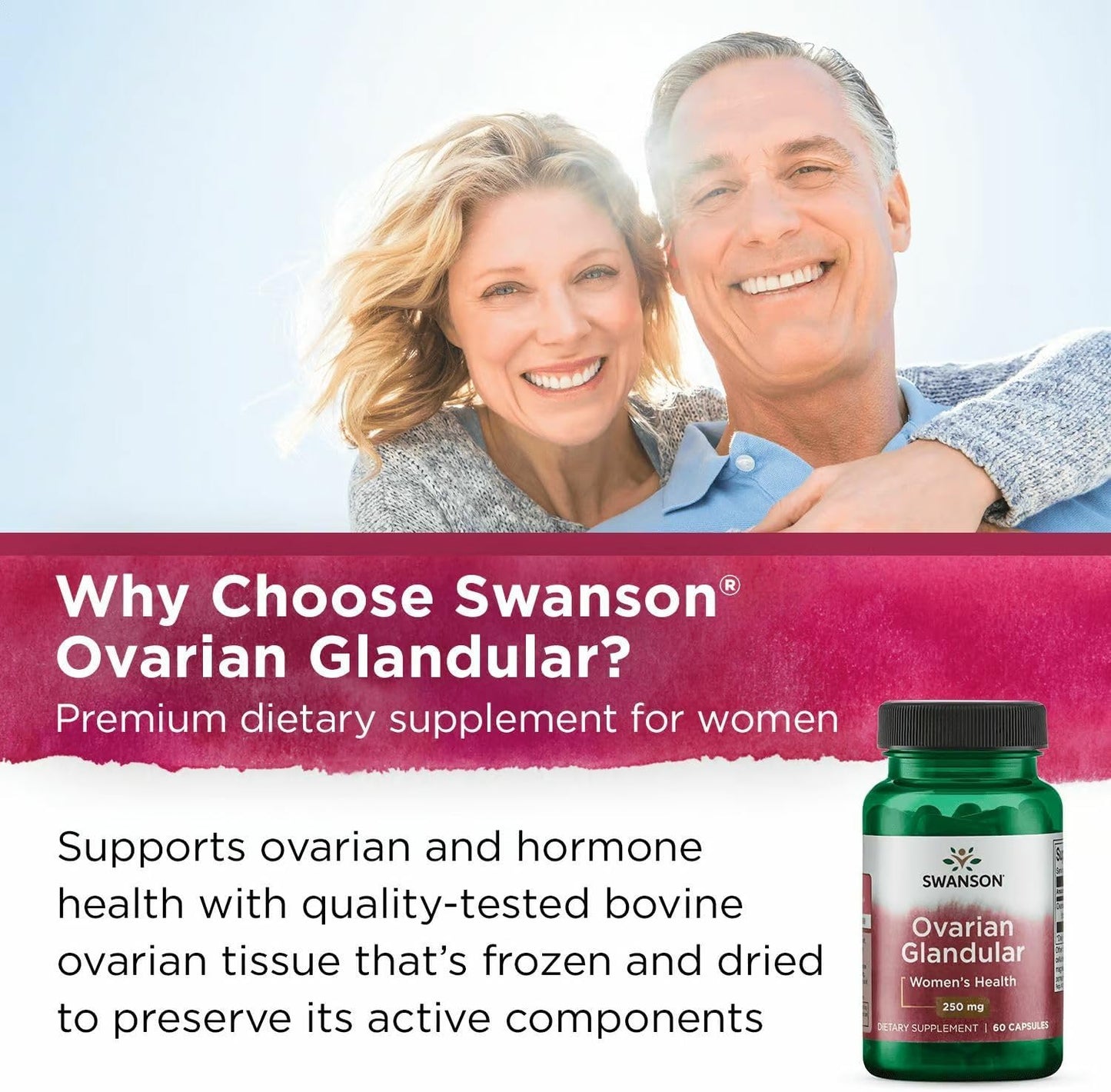 Swanson Ovarian Glandular – Natural Women's Glandular Health Supplement (60 Capsules, 250 mg Each, 3-Pack) - görsel 6