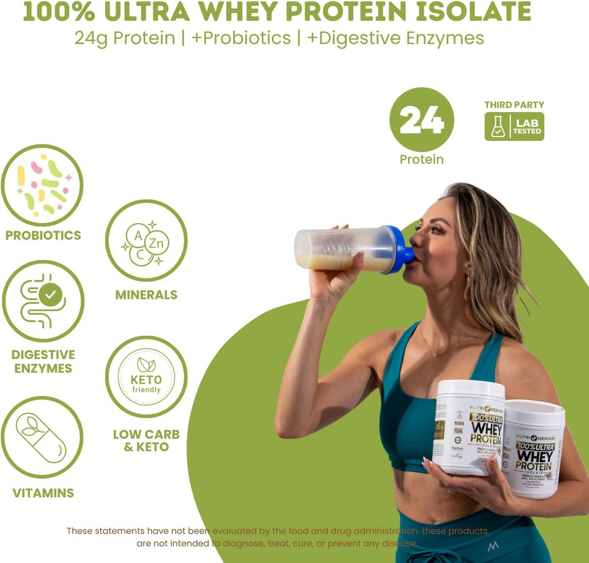 Protein Source – 24g of Premium Whey Protein Isolate per Serve, Peanut Butter – Image 2