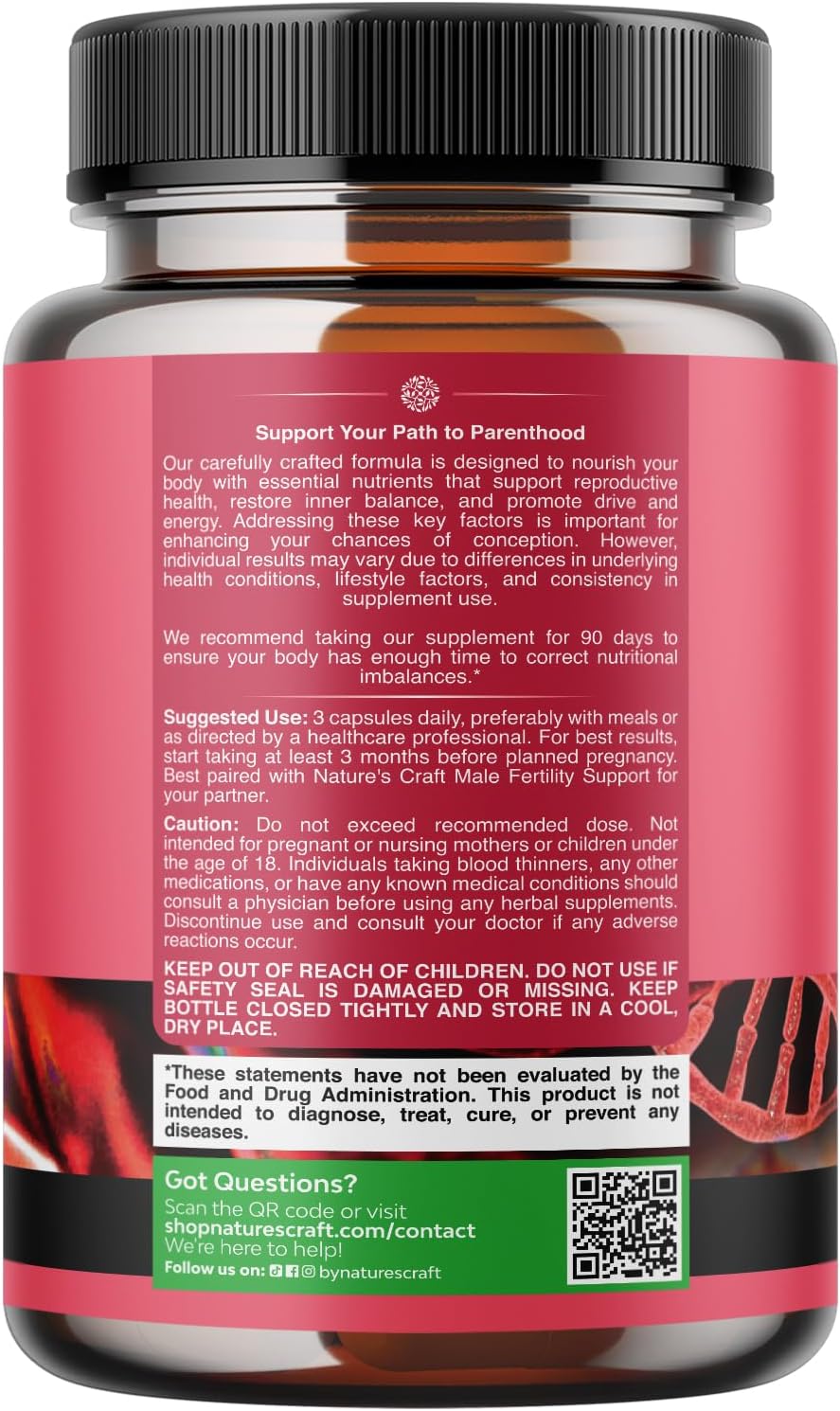 Fertility Supplements for Women's with Inositol & Folic Acid - Preconception Vitamins for Hormone Balance with – Image 9