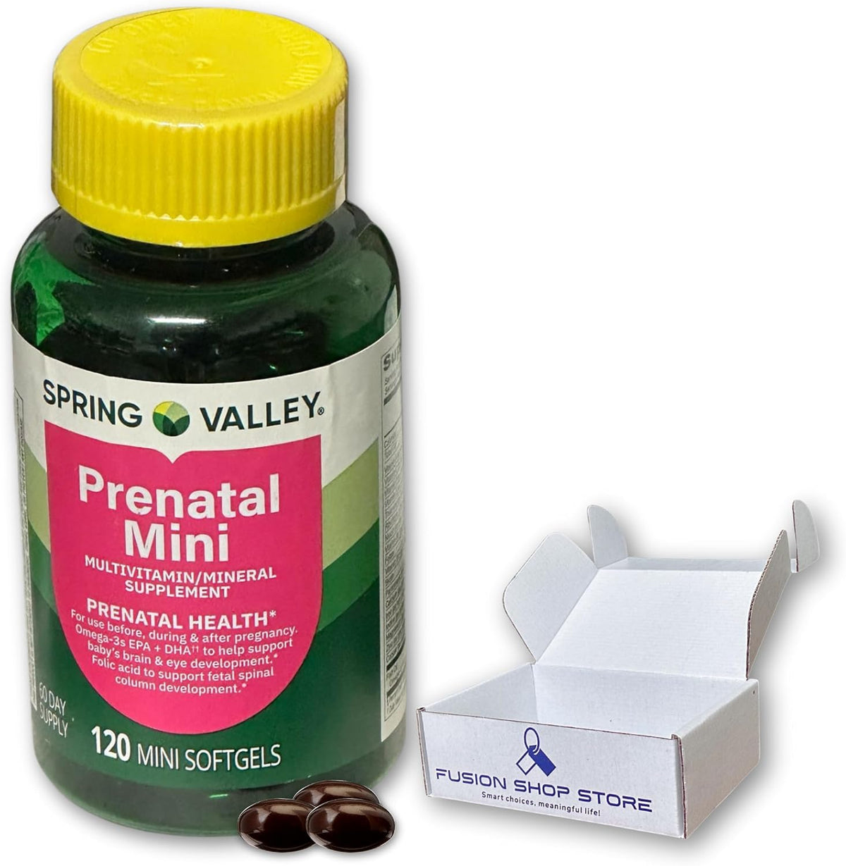 Prenatal Vitamins for Women's - 120 Mini Soft-gels Multivitamin/Multimineral (Pack of 1) – Image 1