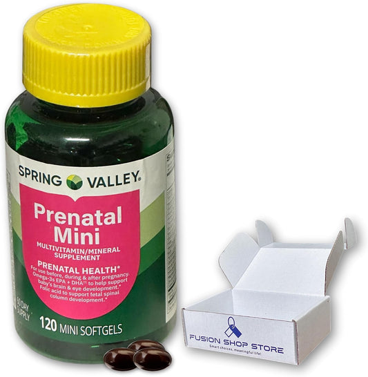 Prenatal Vitamins for Women's - 120 Mini Soft-gels Multivitamin/Multimineral (Pack of 1) – Image 1
