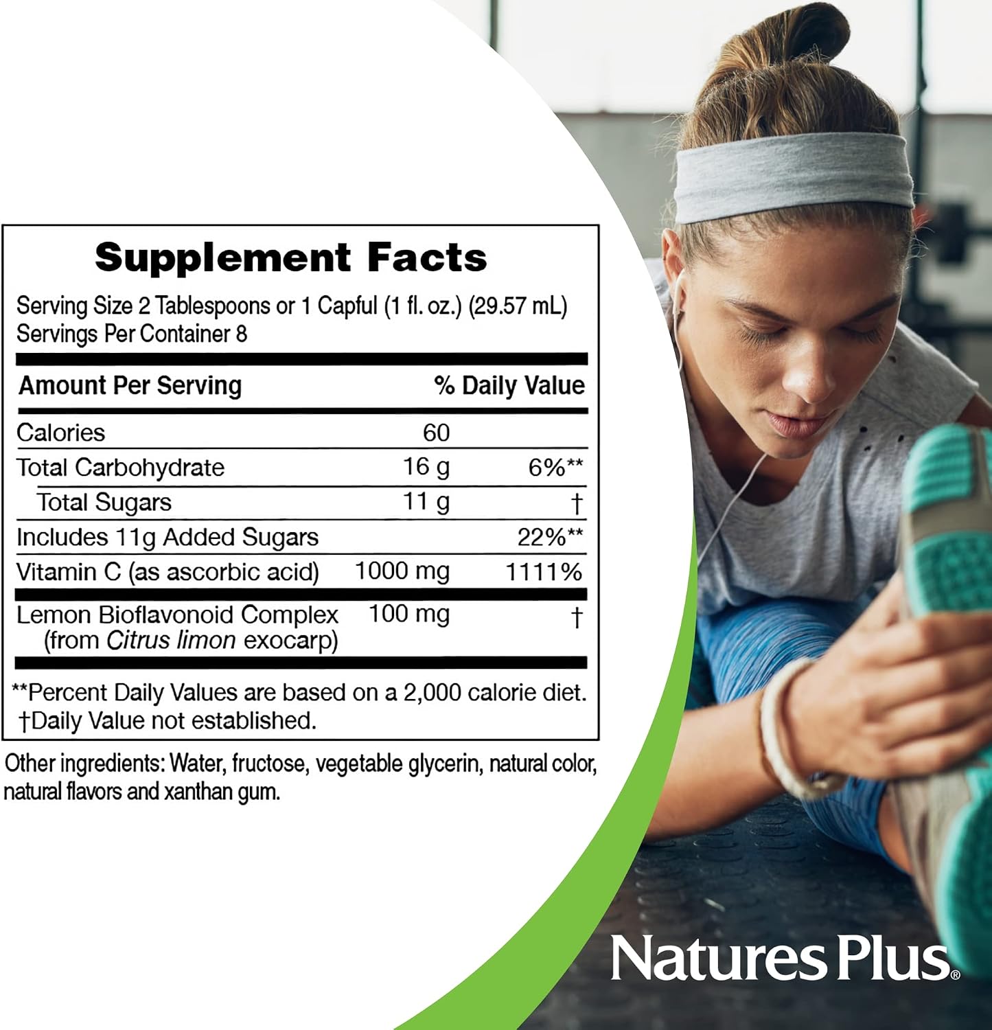 NaturesPlus Liquid Vitamin C – 1000 mg with Lemon Bioflavonoids, 237 mL - görsel 6