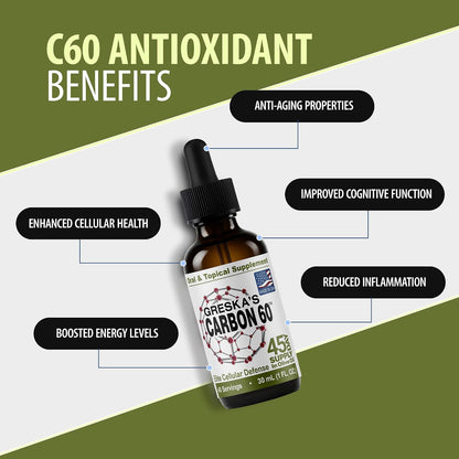 Greska's C60 in Organic Olive Oil - 45 Day – Immune Support: The antioxidant properties of C60 help maintain a – Image 4