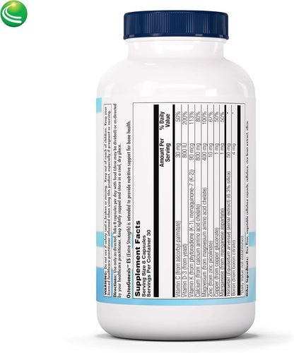 Nutra BioGenesis Osteogenesis - Bone Health Supplement with Vitamin D3, K2, Calcium, Magnesium, Zinc, Boron & Silica - 240 Veggie Capsules