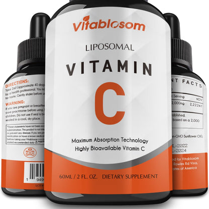 Vitablosom Liposomal Vitamin C 2000mg Liquid, 60ml (10 Bottles)
