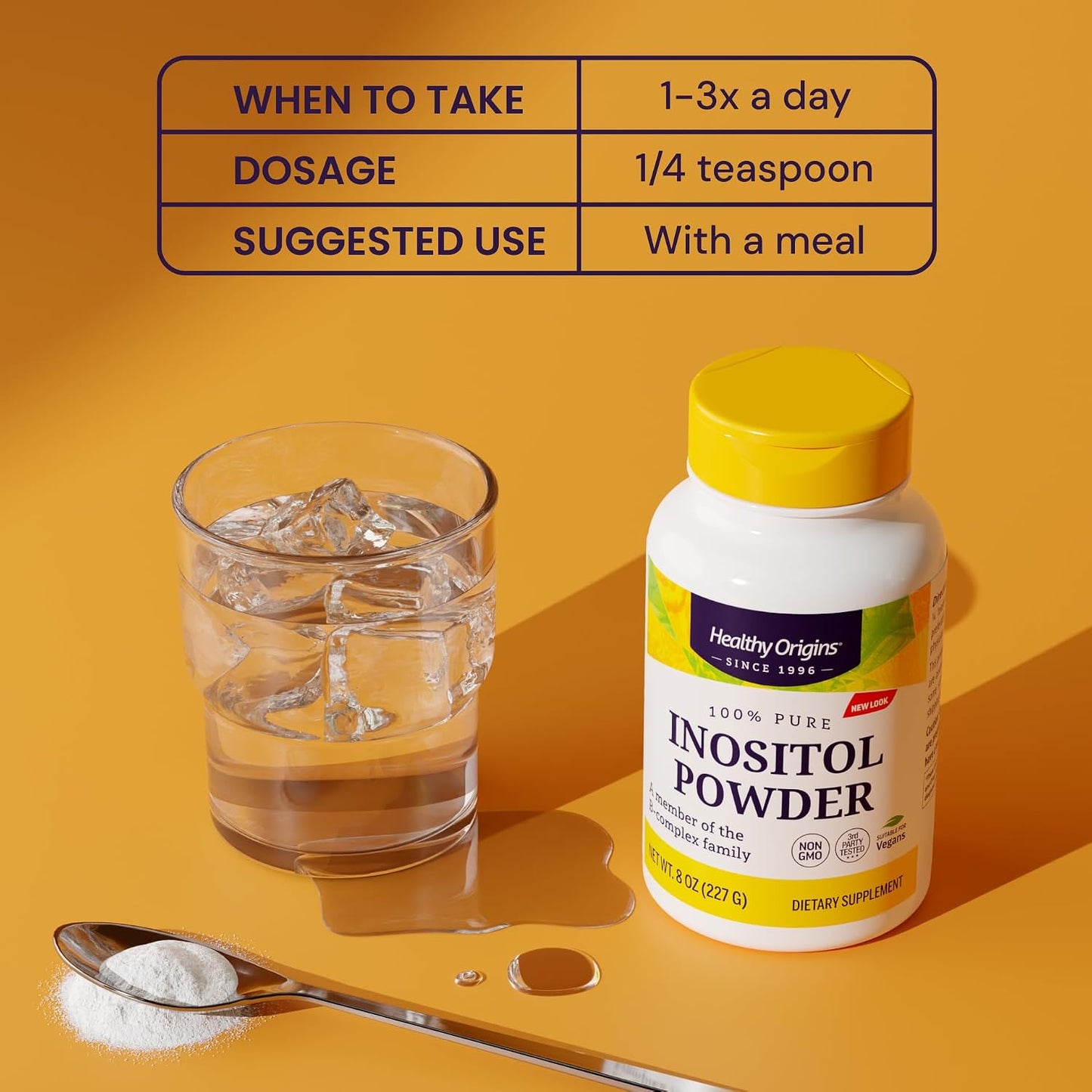 Healthy Origins Inositol Powder, 454 g - Vitamin B8 Supplement - görsel 5