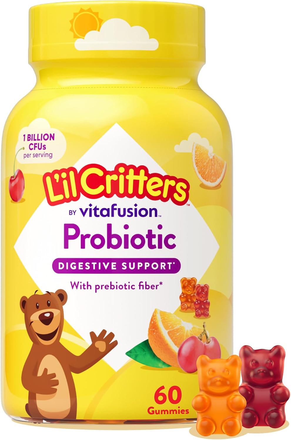 L'il Critters Kids Probiotic Gummies – 60 Gummies – Image 1