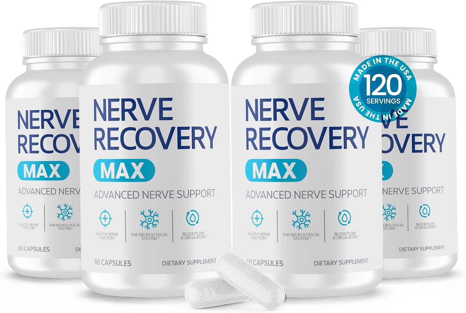 Nerve Recovery Max - Advanced Nerve Support Supplement with Vitamin D3 & Alpha Lipoic Acid, Non-GM, 30-Day Supply - görsel 7