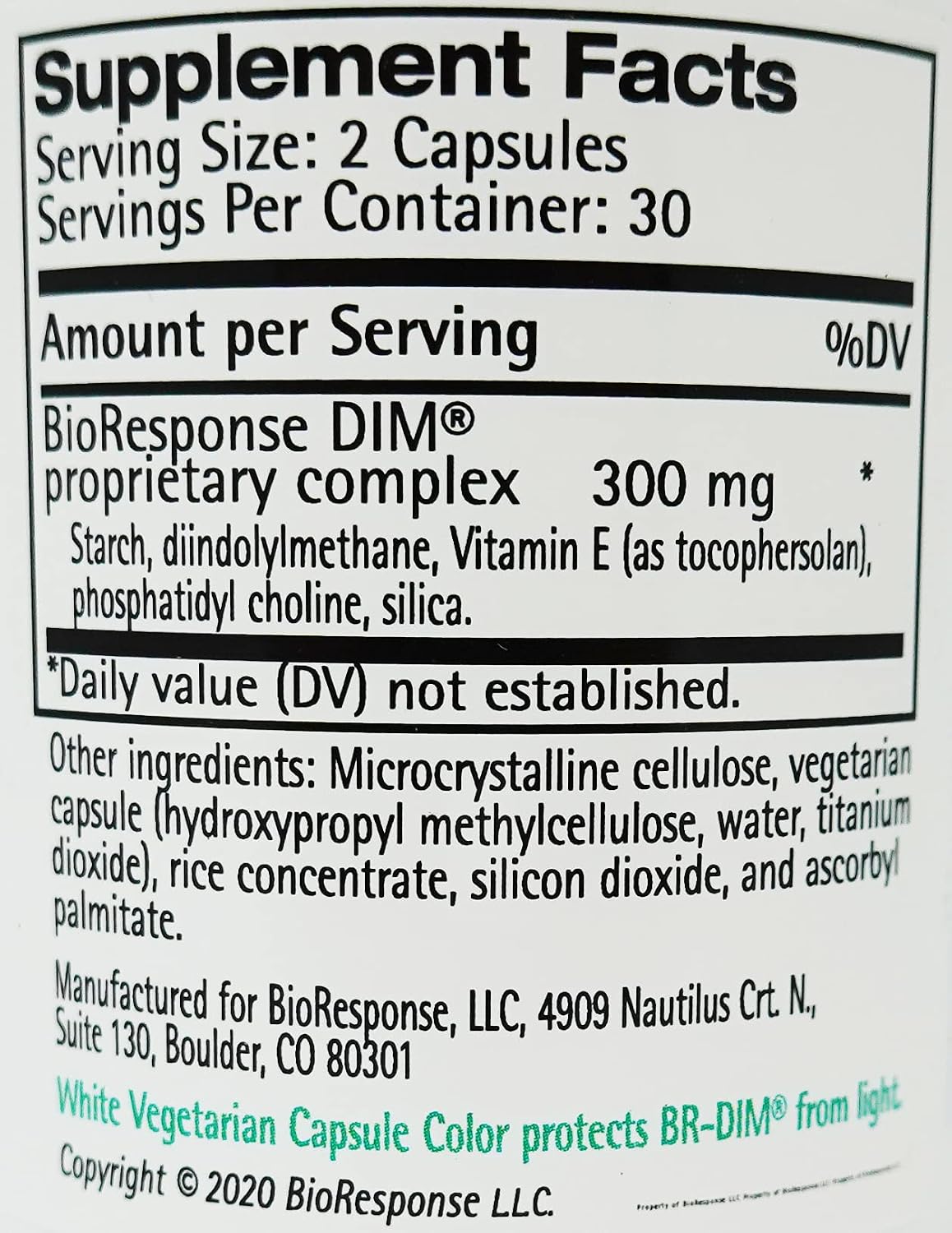 Bioresponse DIM 150, 60 Vegetable Capsules (2-Pack) - görsel 2