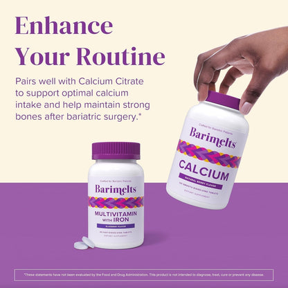 BariMelts Bariatric Multivitamin with Iron, 60 Fast-Dissolving Tablets, Natural Blueberry Flavour – 1 Month Supply – Image 7