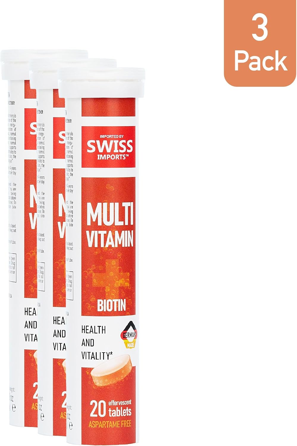 Swiss Imports Effervescent Multivitamins + – Vitamin E – Supports cell protection from free radicals and aids in – Image 2