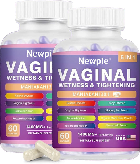 SUWENY Vaginal Moisturiser & Toning Capsules – Deep Hydration: Slippery Elm gives intensive moisture to ease – Image 1