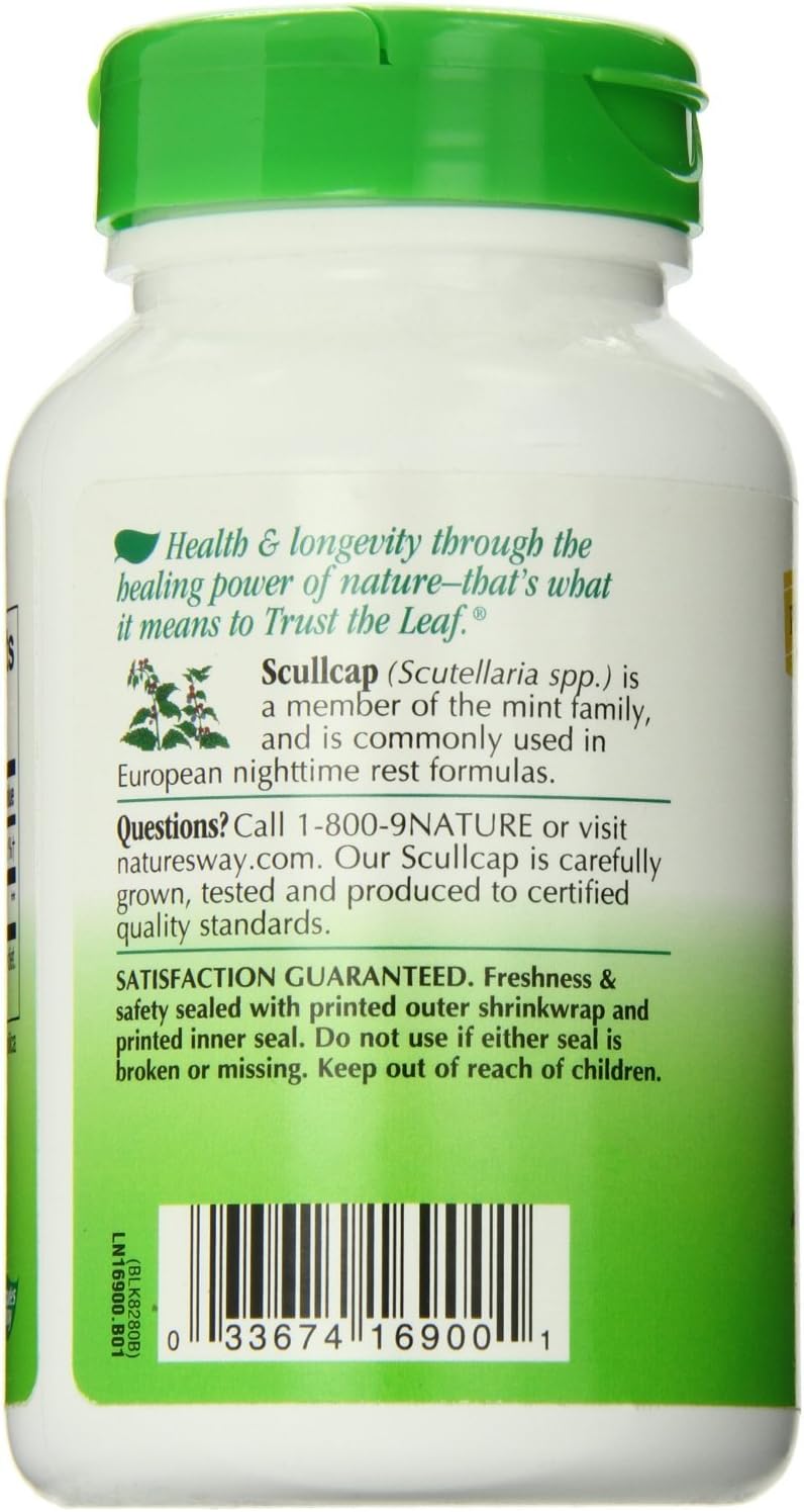 Nature's Way Scullcap Herb, 100 Capsules (Pack of 2) - görsel 3