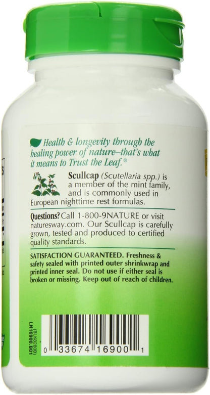 Nature's Way Scullcap Herb, 100 Capsules (Pack of 2)