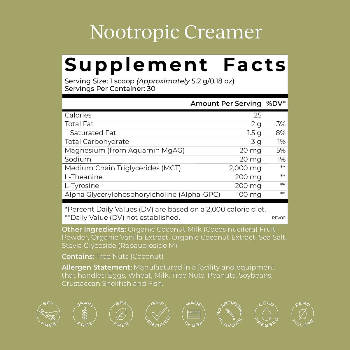 CYMBIOTIKA Nootropic Creamer – MCT Oil, – Alpha GPC: A high-quality choline source that may support memory and – Image 2