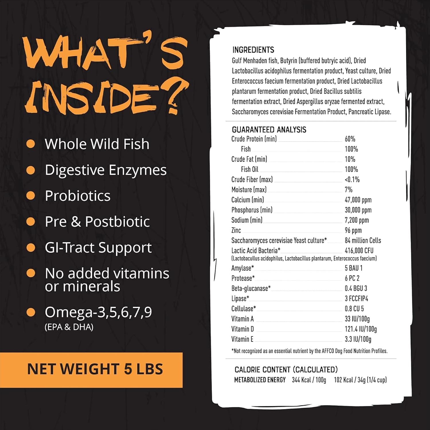 Origins 5-in-1 Dog Supplement - Powdered Food Topper with Natural Omega 3 Fish Oil (2.27 kg) - görsel 8