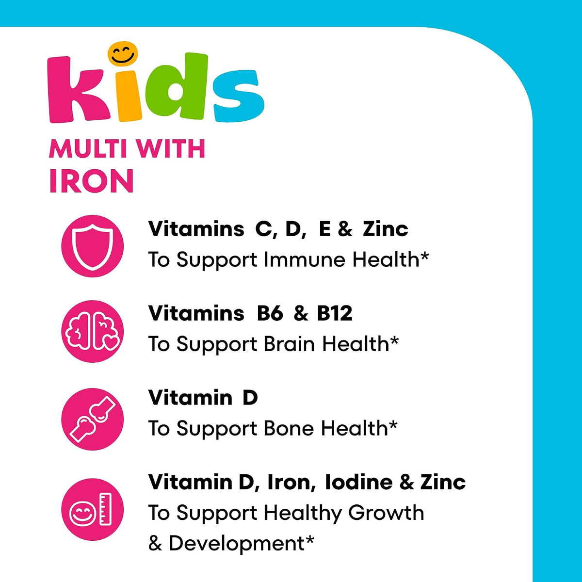 One A Day Kids Multivitamin with Iron Gummy – Vitamin E: An antioxidant that helps protect cells.* – Image 4