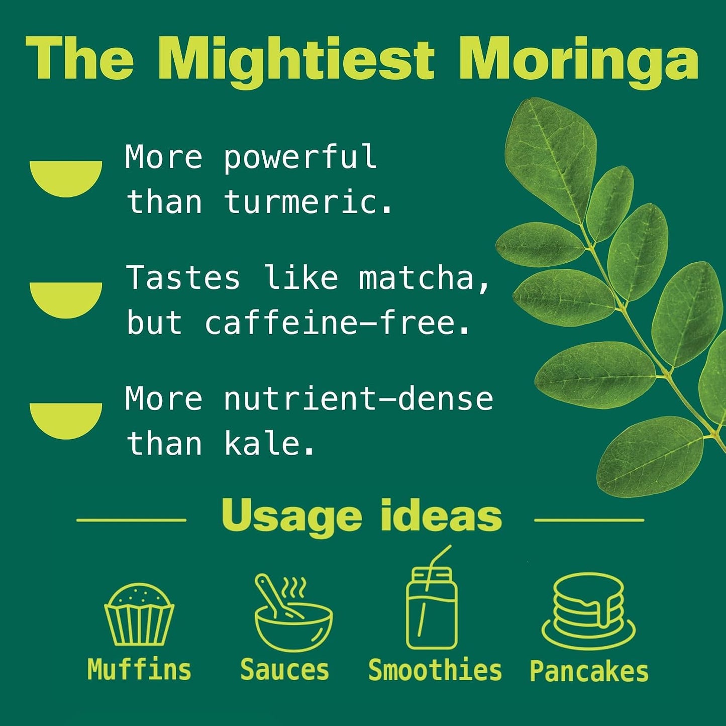 Kuli Kuli Moringa Oleifera Organic Leaf Powder – 100% Pure, Certified Organic & Non-GM, 4 Pack - görsel 2