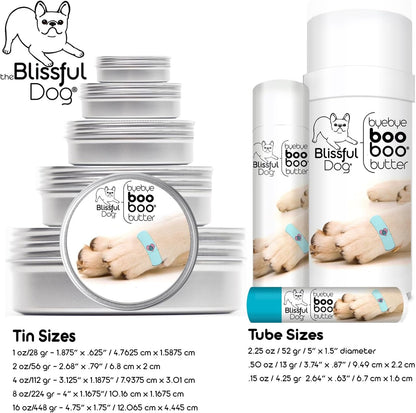The Blissful Dog Olde English Bulldogge Boo Boo Butter - Natural Skin Balm for Dogs, 16 oz