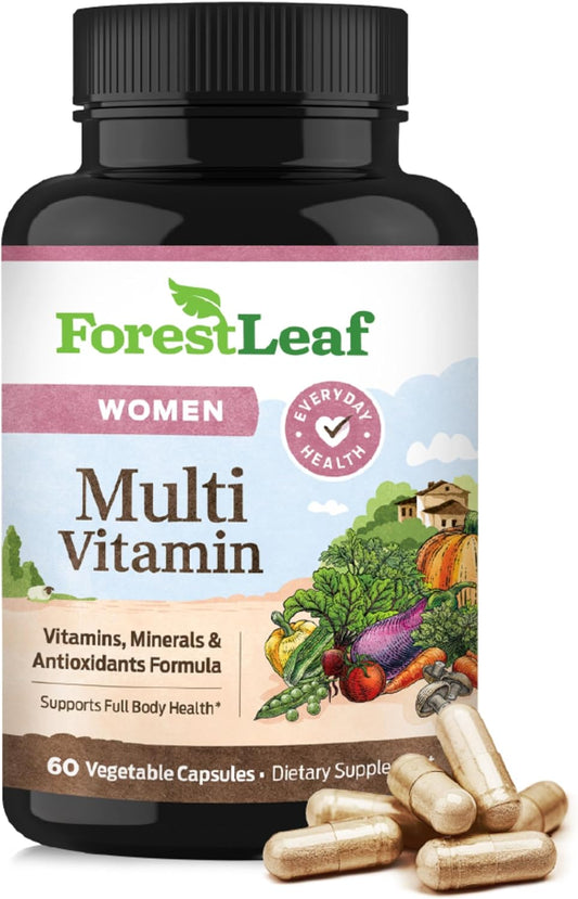 ForestLeaf Daily Multivitamin for Women's - – Vitamin D (cholecalciferol): Helps your body absorb calcium for – Image 1