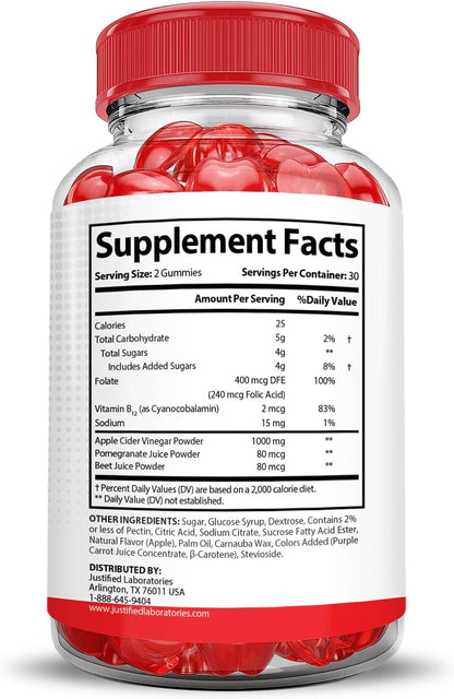 Justified Laboratories Vital Pump XL Performance Gummies (3 Pack, 180 Count) – Image 5