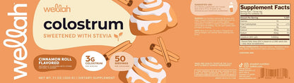 Wellah Colostrum Cinnamon Roll (50 Servings) - Sweetened with Stevia, 3g Colostrum Per Serving, Dietary Supplement – Image 5