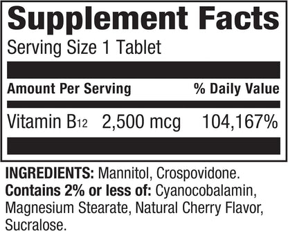 Spring Valley Vitamin B12 2500 mcg – Vegan-friendly and suitable for vegetarians – Image 3