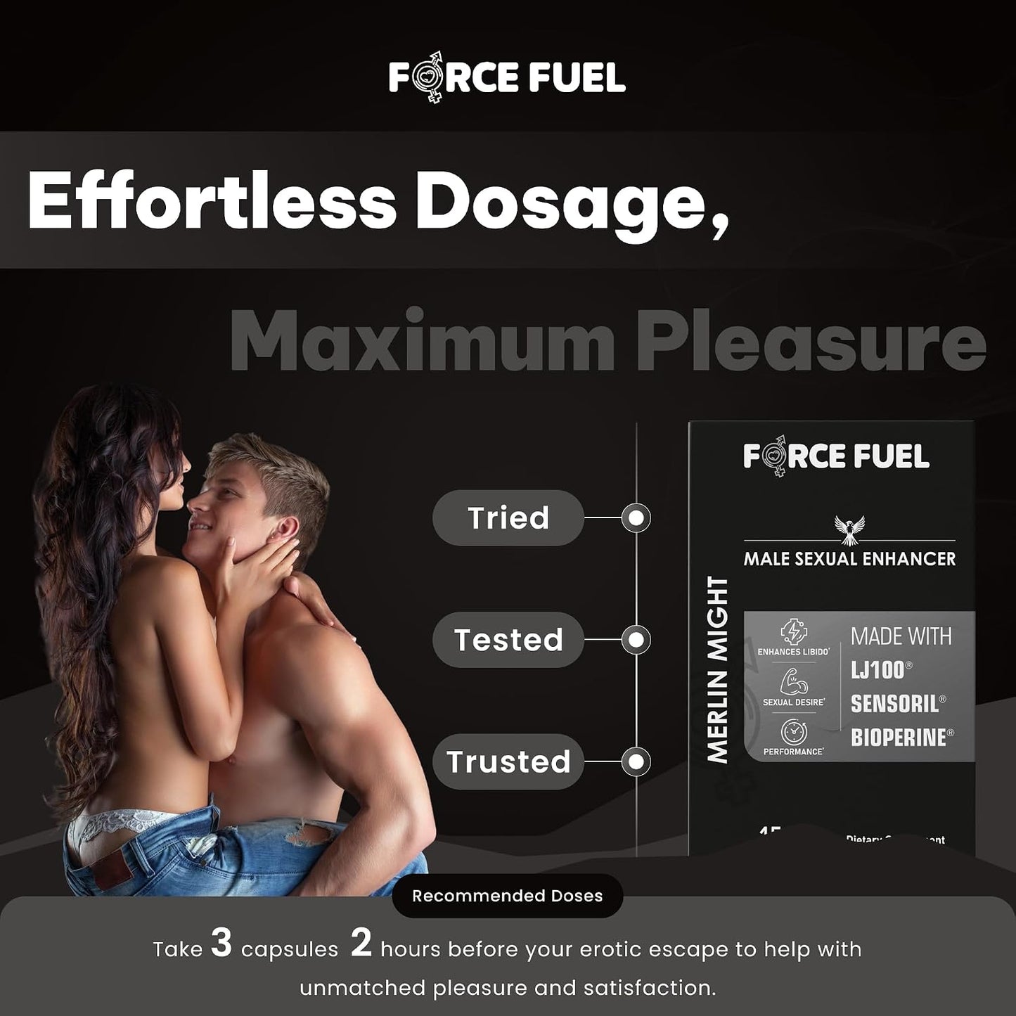 Merlin Might – Male Sex Pills for Better Stamina & Sensitivity – 15 Capsules - görsel 5