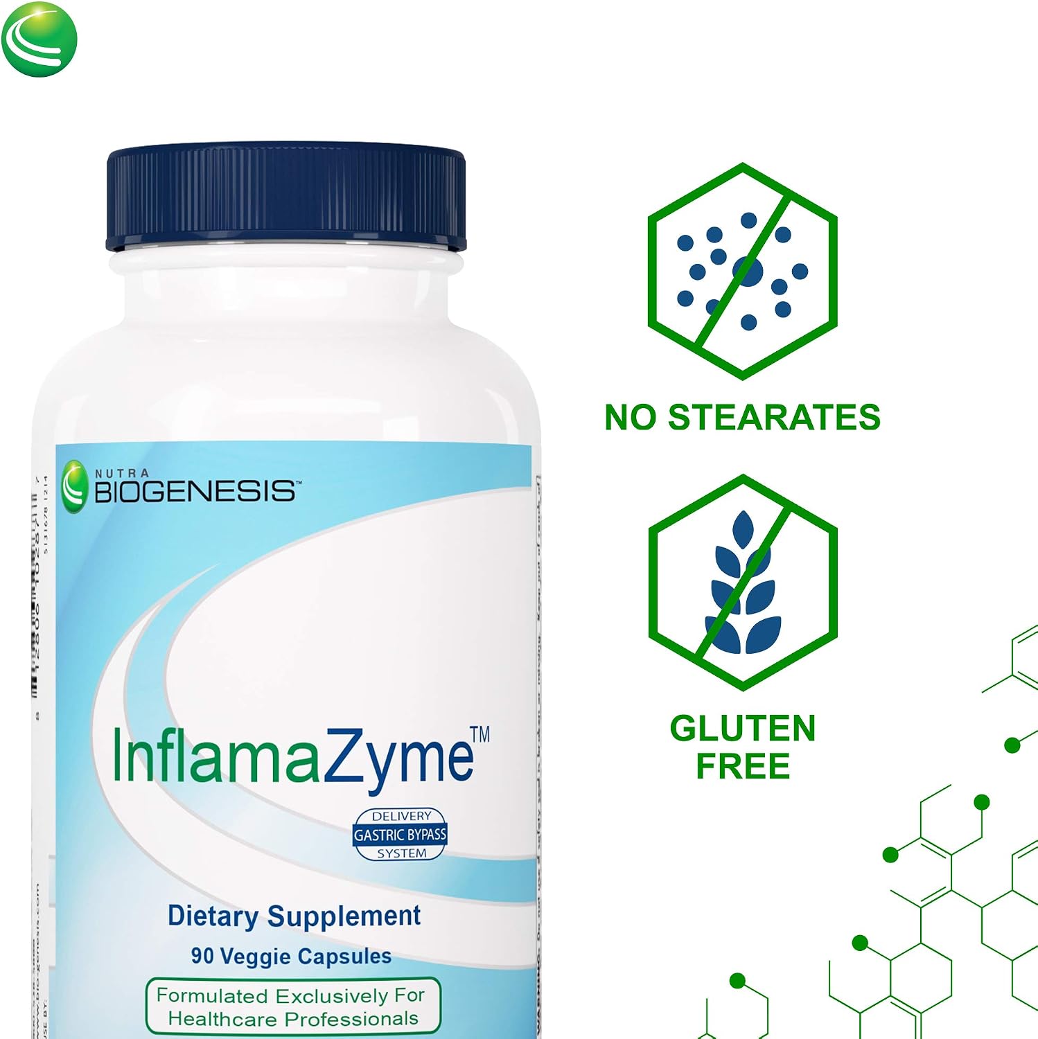 Nutra BioGenesis InfamaZyme - Digestive Enzymes for Women & Men, Pancreatin Enzyme Supplement for Digestive Health with Bromelain, Protease, Papain, Immune, Joint & Digestion Support - 90 Capsules - görsel 3