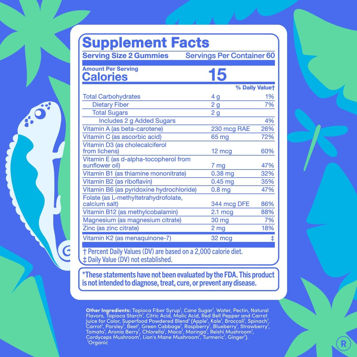 FIRST DAY Vitamins for Teens - Teen Multi Vitamins for Girls and Boys 12-17, Organic Fruit & Vegetable Blend - 12 Key – Image 3