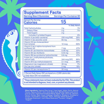 FIRST DAY Vitamins for Teens - Teen Multi Vitamins for Girls and Boys 12-17, Organic Fruit & Vegetable Blend - 12 Key – Image 3