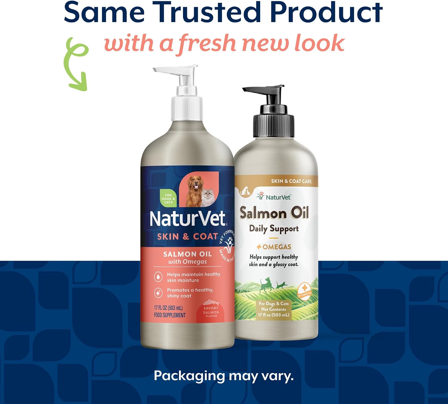 NaturVet – Salmon Oil Skin & Coat Plus Omegas | Supports Healthy Skin & Glossy Coat | Natural Source of Omega-3 & 6 Fatty Acids | for Dogs & Cats (500 mL Oil) - görsel 2
