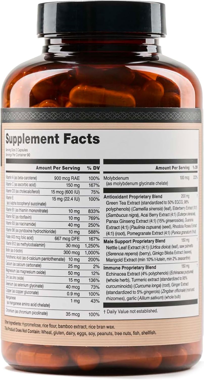 NatureWise Multivitamin for Men – Daily Male – Prostate Health: Saw palmetto and nettle leaf are traditionally – Image 8