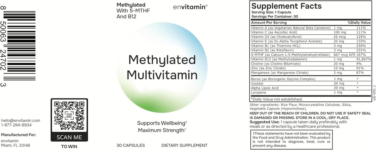 envitamin Methylated Multivitamin – Lycopene: A powerful antioxidant found in tomatoes that supports prostate and – Image 9