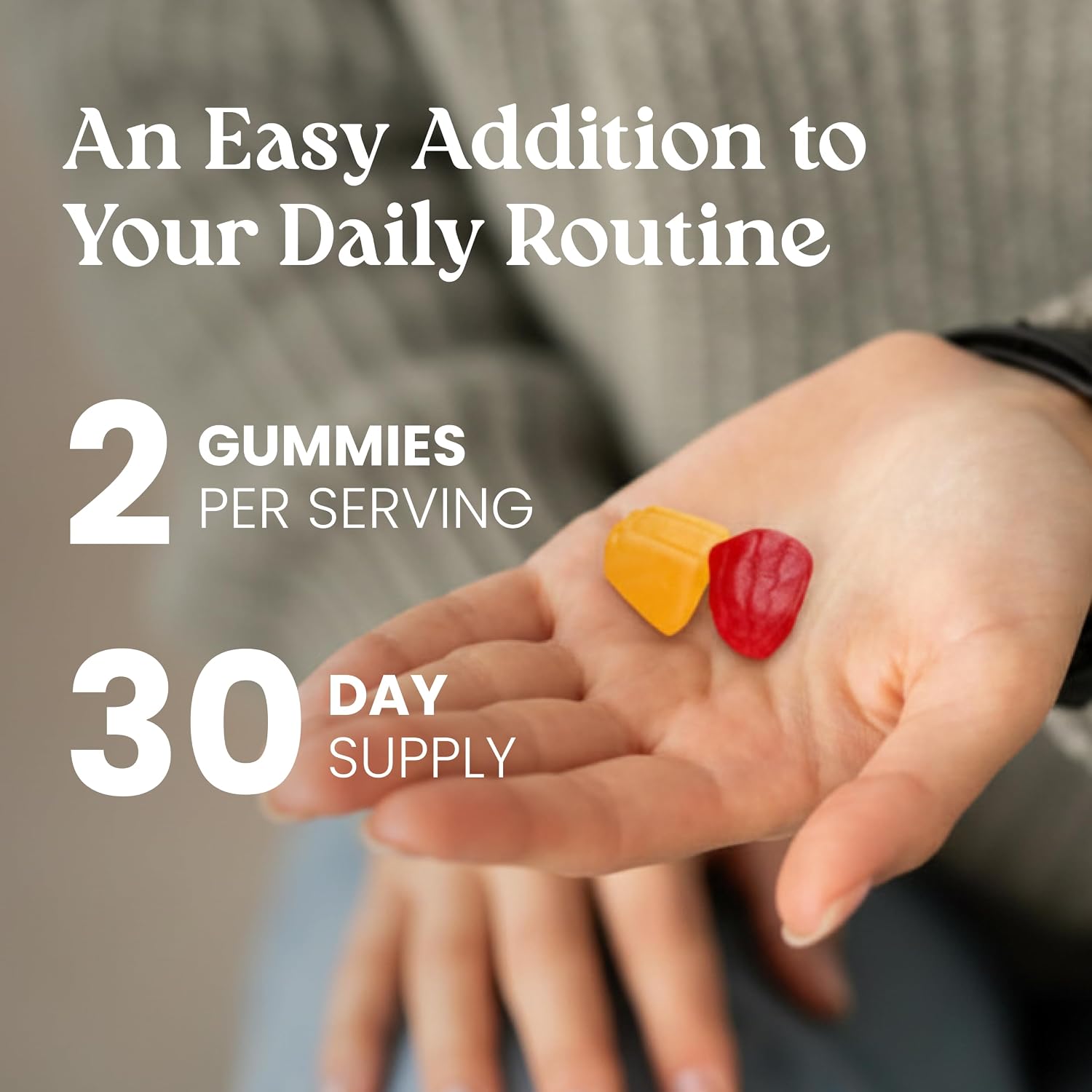VITA GLOBE Adult Multivitamin Gummies – 9 Daily Vitamins with C, D, E, B6, B12, Folate & Biotin, Orange, Peach & Strawberry Flavours, Immune Support Supplement, 60 Gummies - görsel 4