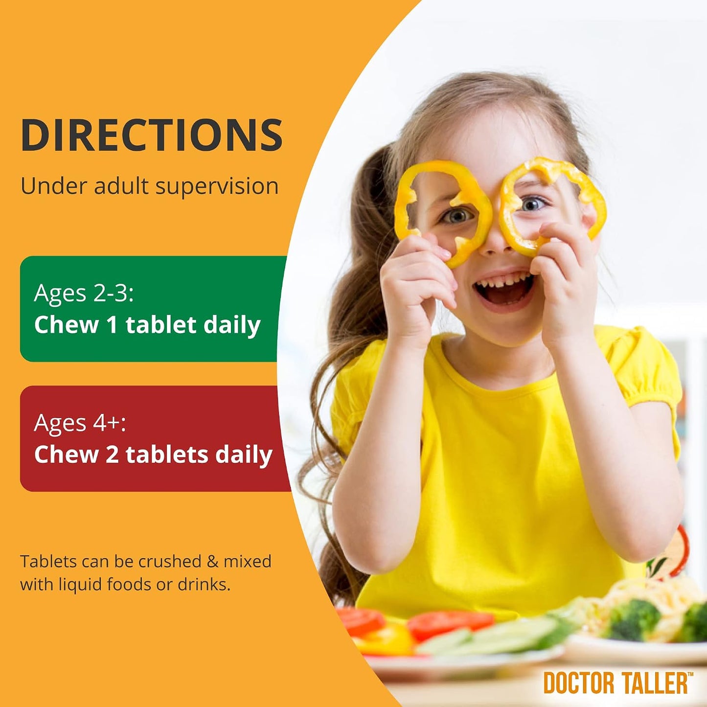 Doctor Taller Kids Multivitamins - Grape Flavour - 90 Chewable Tablets (6-Week Supply) - görsel 4
