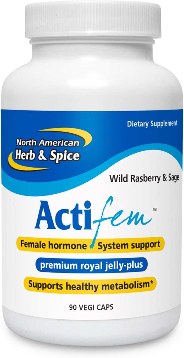 NORTH AMERICAN HERB & SPICE ActiFEM - 90 Capsules - Supports Hormonal Balance for Women - görsel 1