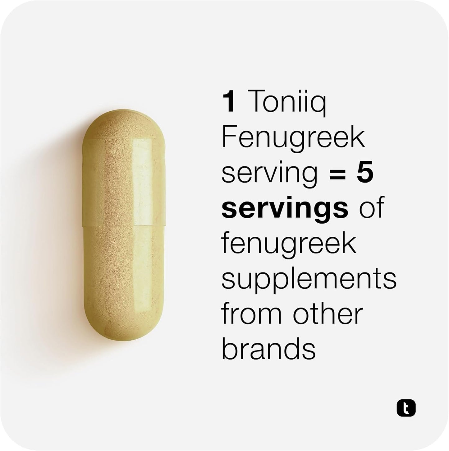 Toniiq Fenugreek Capsules - Ultra High Potency 20:1 Extract with 70% Saponins - 60 Capsules - görsel 4