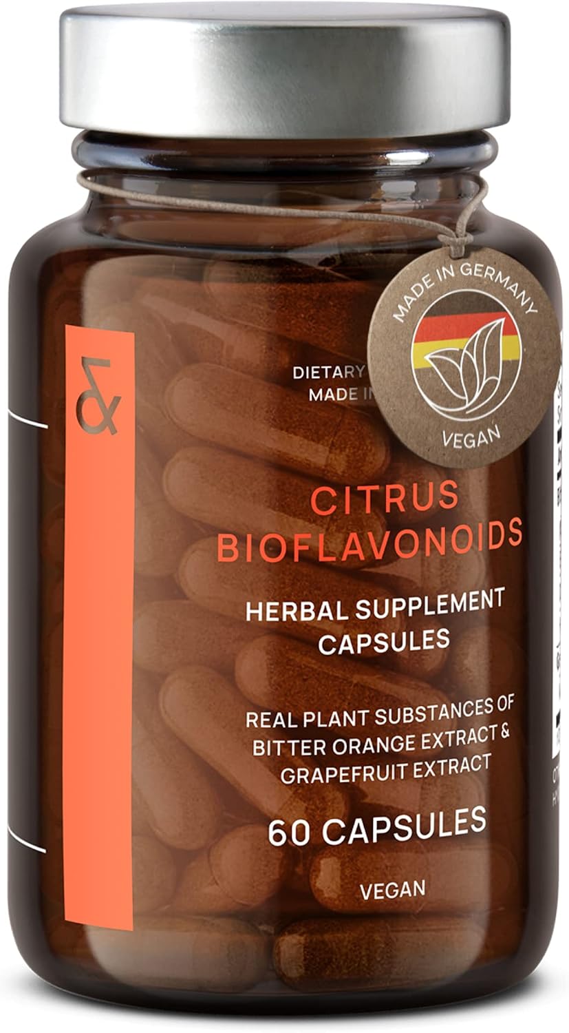 CLAV Citrus Bioflavonoids - Vegan Flavonoids Supplement with Bitter Orange and Grapefruit Extract - Antioxidant & Immune Support - 60 Capsules - görsel 1