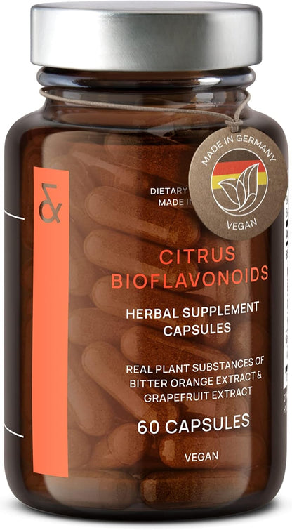 CLAV Citrus Bioflavonoids - Vegan Flavonoids Supplement with Bitter Orange and Grapefruit Extract - Antioxidant & Immune Support - 60 Capsules