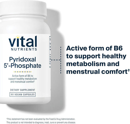 Vital Nutrients Pyridoxal-5-Phosphate – Activated Vitamin B6 Supplement